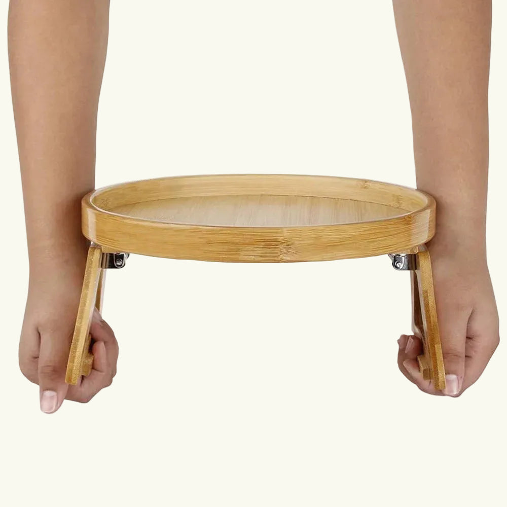 Sofa Tray Table Sofa Armrest Clip-On Tray Natural Wooden Sofa Tray Practical TV Snack Tray for Remote Control Coffee Snacks